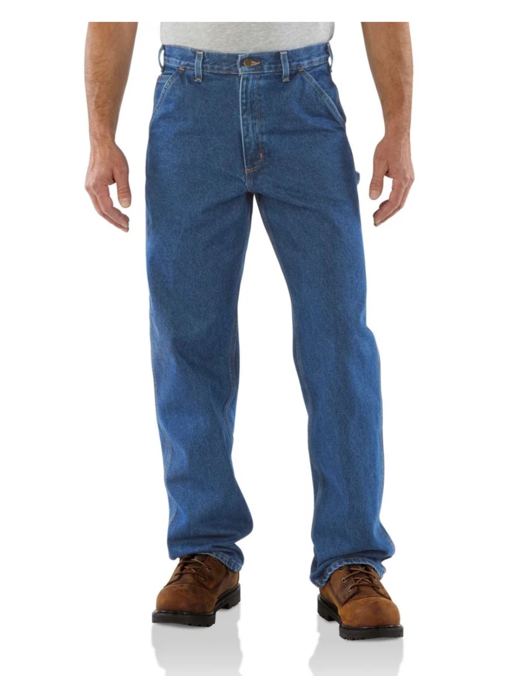 Carhartt SIGNATURE DENIM DUNGAREE Fit Size 38 X 34 Color Dark Stone B237 DST